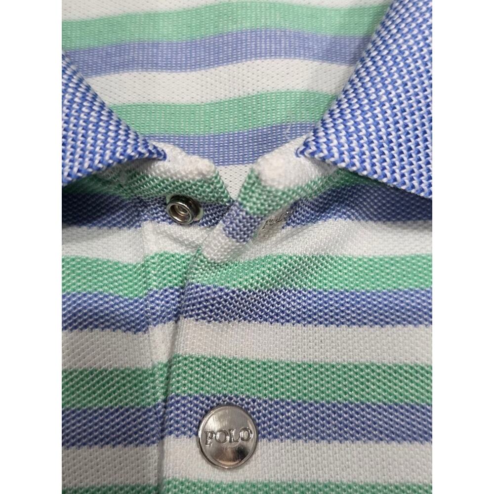 Polo Golf Ralph Lauren Top Women's Small Tailored Fit Striped Snap M A004955 - Picture 4 of 12